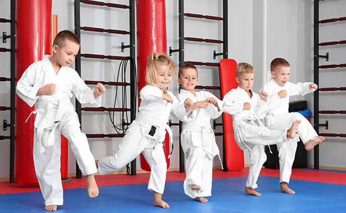 Children taking part in Martial Arts